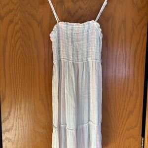 Pink Rose Striped Dress in Pastel Shades